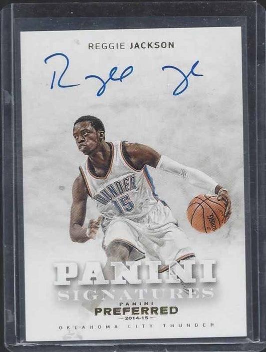 REGGIE JACKSON 2014-15 PREFERRED SIGNATURES GOLD ON CARD AUTO #D 4/10