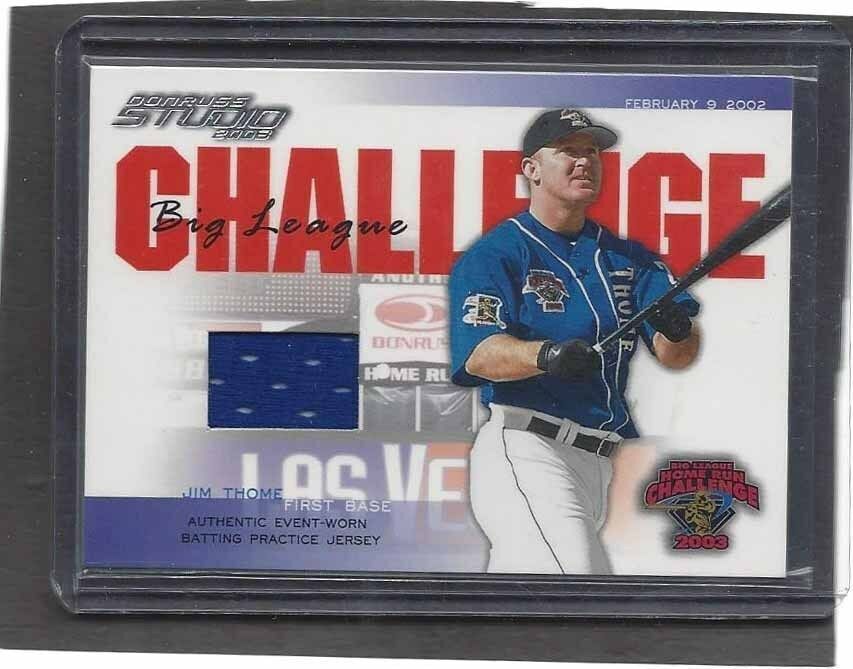 JIM THOME 2003 DONRUSS STUDIO BIG LEAGUE HOME CHALLENGE BATTING PRACTICE JERSEY