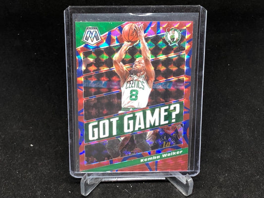 KEMBA WALKER 2019-20 PANINI MOSAIC GOT GAME? BLUE REACTIVE PRIZM #D 64/99