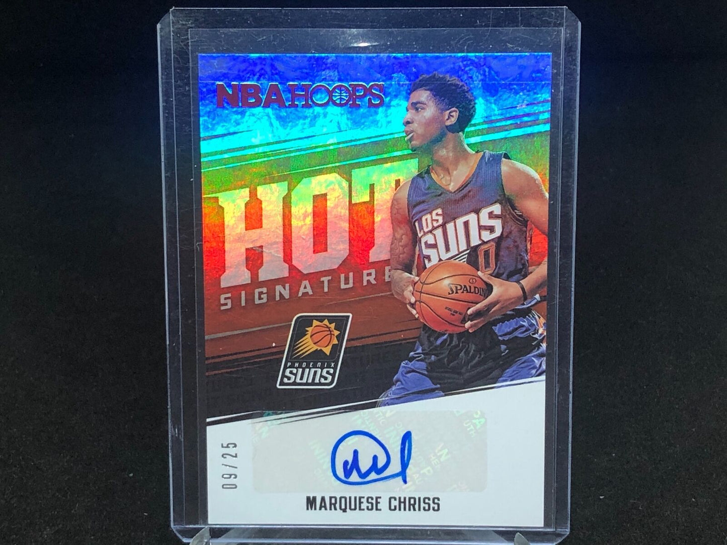 MARQUESE CHRISS 2017-18 PANINI NBA HOOPS RED HOT SIGNATURES AUTO RC #D 9/25
