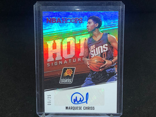 MARQUESE CHRISS 2017-18 PANINI NBA HOOPS RED HOT SIGNATURES AUTO RC #D 9/25