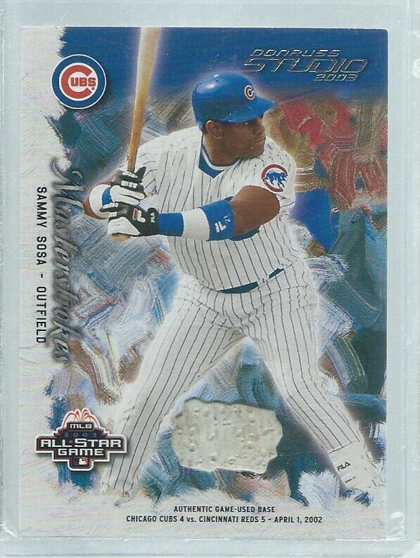 SAMMY SOSA 2003 DONRUSS STUDIO ALL STAR GAME USED BASE PATCH #4