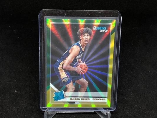 JAXSON HAYES 2019-20 PANINI DONRUSS YELLOW GREEN LASER RC # 207
