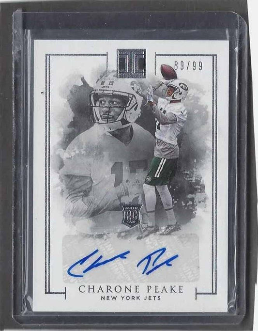 CHARONE PEAKE 2016 PANINI IMPECCABLE JETS ROOKIE AUTO RC #D 89/99