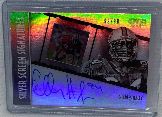 CHARLES HALEY 2016 PANINI GALA SILVER SCREEN SIGNATURES ON CARD AUTO #D 99/99