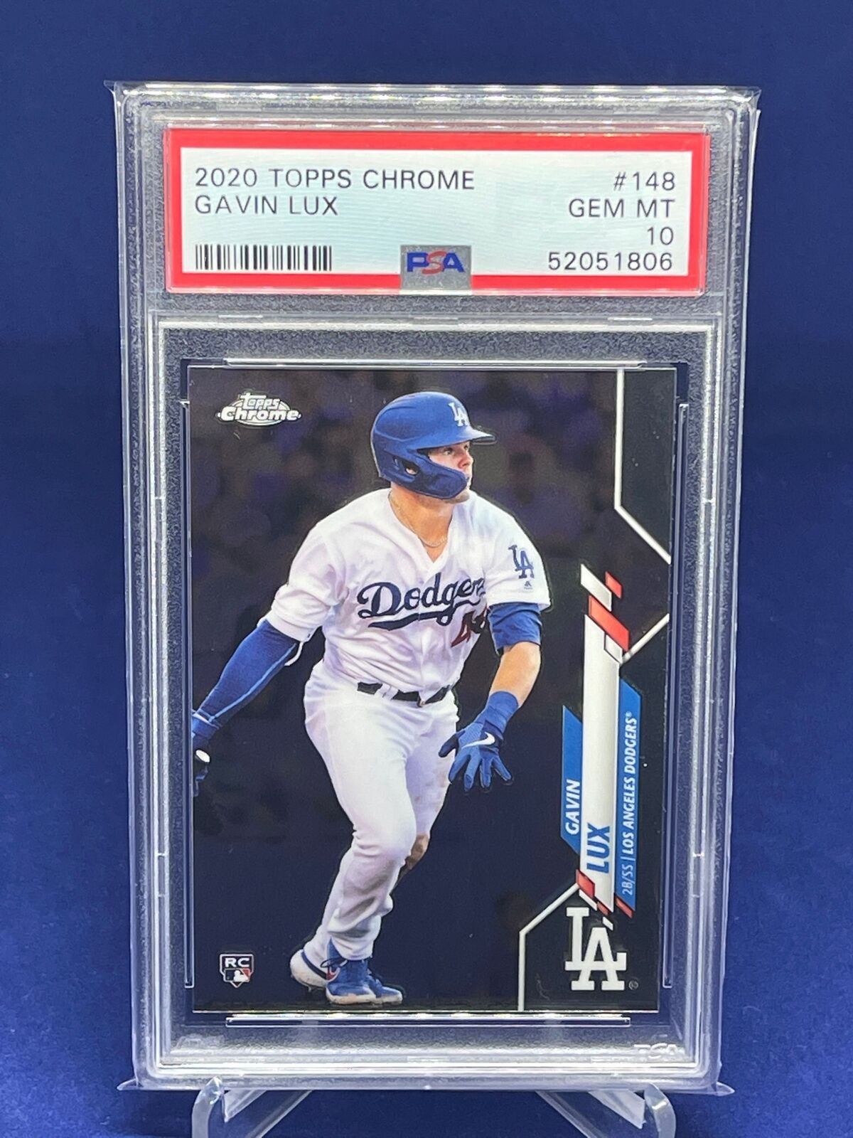 GAVIN LUX 2020 TOPPS CHROME ROOKIE RC #148 PSA 10 GEM MINT