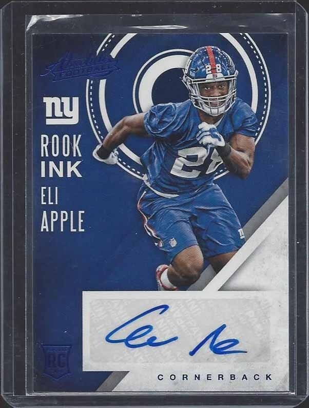 ELI APPLE 2016 ABSOLUTE ROOK INK BLUE GIANTS ROOKIE AUTO RC #17