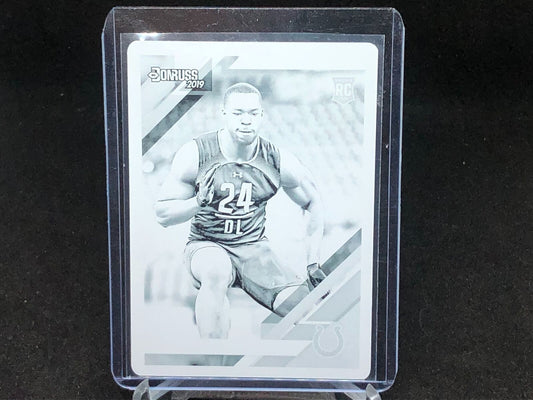 BEN BANOGU 2019 PANINI DONRUSS BLACK PRINTING PLATE RC #D 1/1