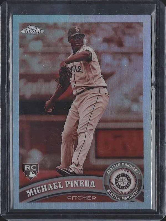 MICHAEL PINEDA 2011 TOPPS CHROME SEPIA REFRACTOR ROOKIE RC #D 64/99