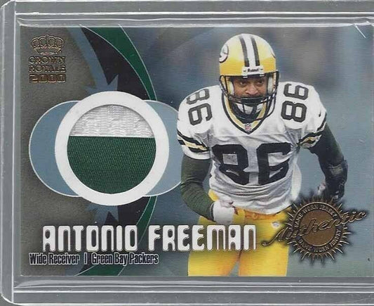 ANTONIO FREEMAN 2000 CROWN ROYALE 2 COLOR GAME USED PACKERS PATCH #3