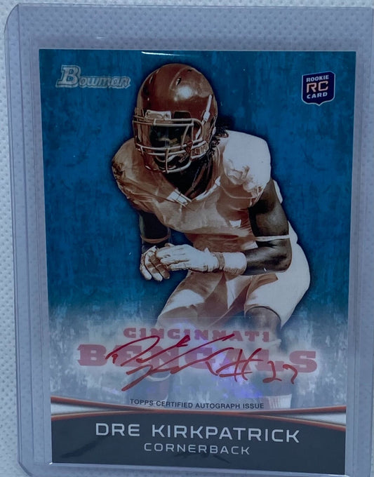 DRE KIRKPATRICK 2012 BOWMAN RED INK SSP /10 AUTO RC #185