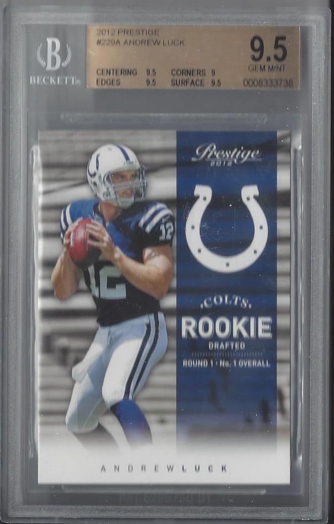 ANDREW LUCK 2012 PRESTIGE COLTS TRUE RC #229 BGS 9.5