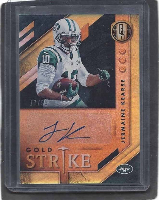 JERMAINE KEARSE 2018 PANINI GOLD STANDARD STRIKE NEW YORK JETS AUTO #D 17/99