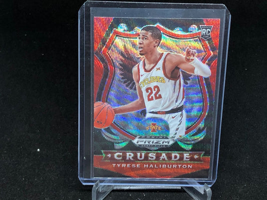 TYRESE HALIBURTON 2020-21 PANINI PRIZM DRAFT PICKS RED WAVE PRIZM RC # 90