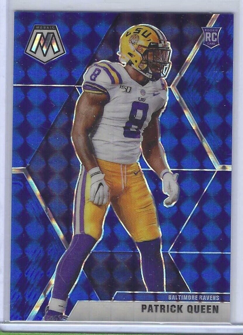 PATRICK QUEEN 2020 PANINI MOSAIC BLUE PRIZM RC #D /99