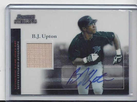 B.J. MELVIN UPTON JR. 2004 BOWMAN STERLING GAME USED BAT AUTO
