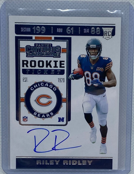 RILEY RIDLEY 2019 PANINI CONTENDERS ROOKIE TICKET ON CARD AUTO RC #136