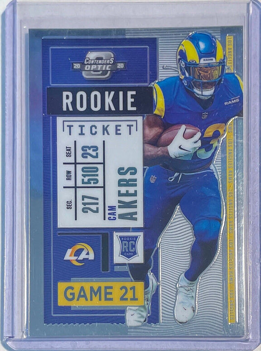 CAM AKERS 2020 PANINI CONTENDERS OPTIC ROOKIE TICKET ROOKIE RC #64