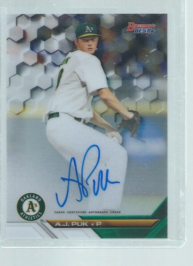 AJ PUK 2016 BOWMAN'S BEST ON CARD AUTO PROSPECT