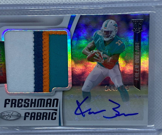 KALEN BALLAGE 2018 PANINI CERTIFIED FRESHMAN FABRIC PATCH AUTO RC #D /499