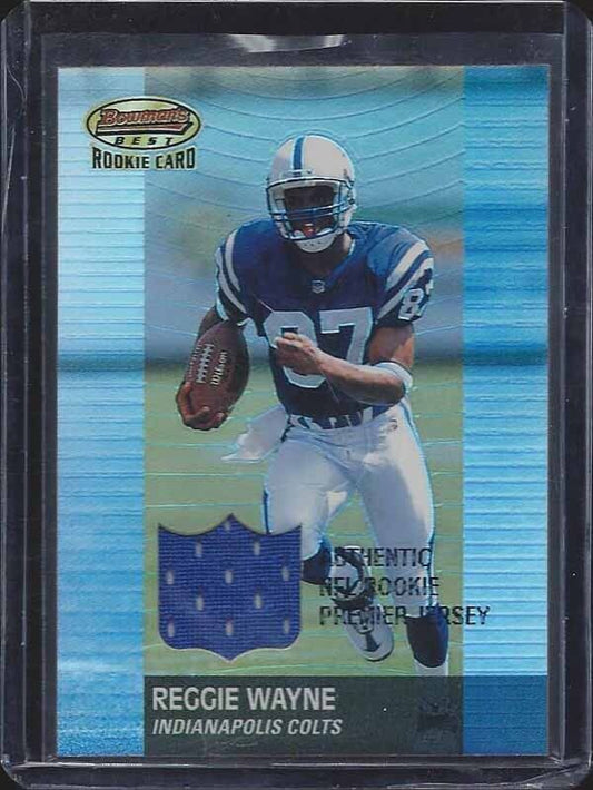REGGIE WAYNE 2001 BOWMANS BEST ROOKIE JERSEY RC #D 111/999