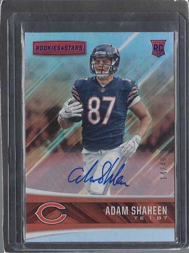 ADAM SHAHEEN 2017 ROOKIES & STARS HOLOFOIL BEARS ROOKIE AUTO RC #D 14/49