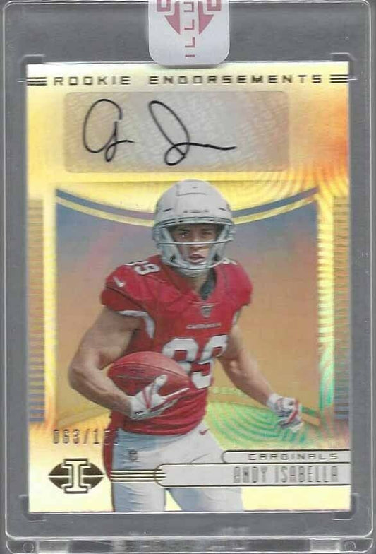 ANDY ISABELLA 2019 PANINI ILLUSIONS ROOKIE ENDORSEMENTS AUTO RC #D 63/150