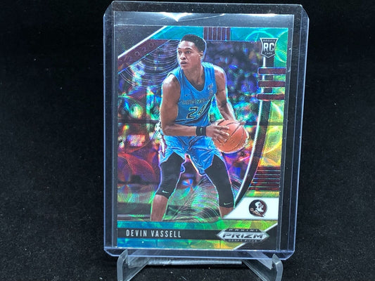 DEVIN VASSELL 2020-21 PANINI DRAFT PICKS BLUE YELLOW GREEN SCOPE PRIZM RC # 56