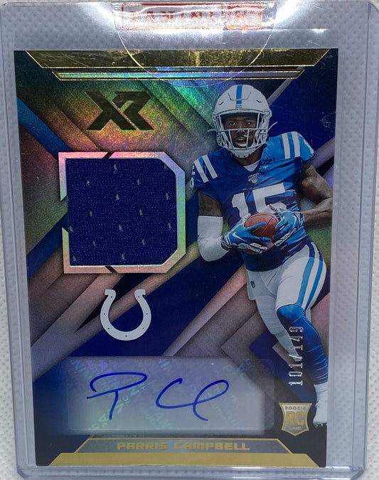 PARRIS CAMPBELL 2019 PANINI XR GOLD JERSEY AUTO RC #D 101/149