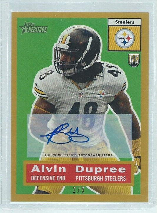 ALVIN DUPREE 2015 TOPPS HERITAGE AUTO GOLD RC #D 2/5
