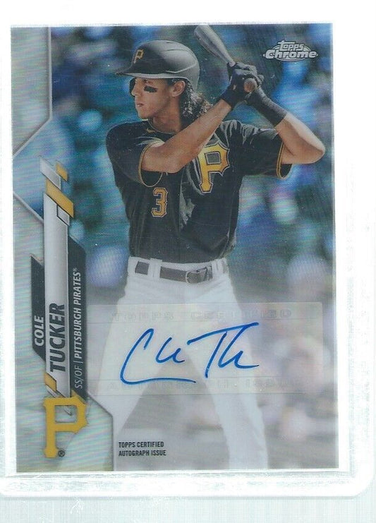 COLE TUCKER 2020 TOPPS CHROME UPDATE AUTO REFRACTOR
