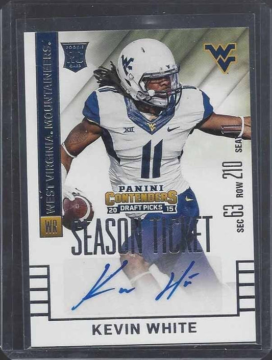 KEVIN WHITE 2015 PANINI CONTENDERS DRAFT PICKS COLLEGE SP1 ROOKIE AUTO RC #128
