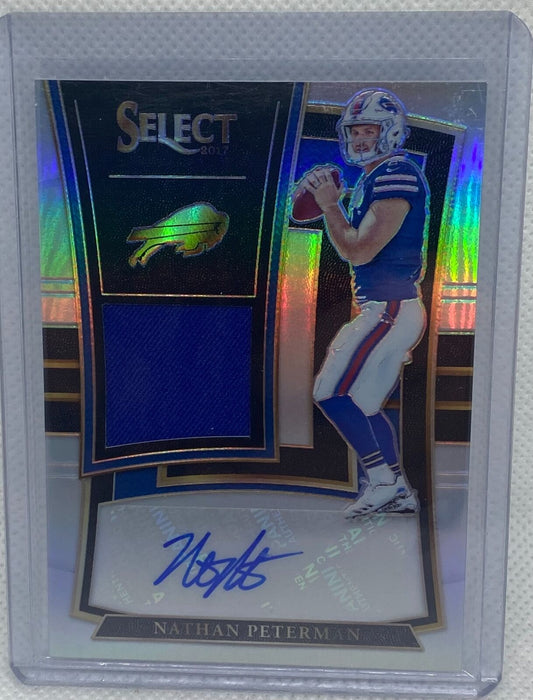 NATHAN PETERMAN 2017 PANINI SELECT PRIZM JERSEY AUTO RC #D 20/199