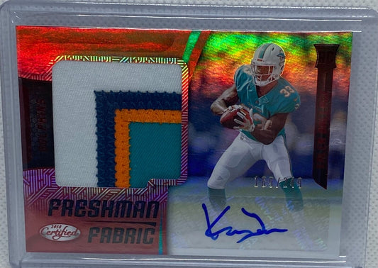 KALEN BALLAGE 2018 PANINI CERTIFIED FRESHMAN FABRIC RED PATCH AUTO RC #D /249