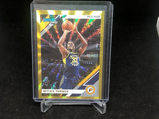 MYLES TURNER 2019-20 DONRUSS GOLD LASER FOIL #D 3/10