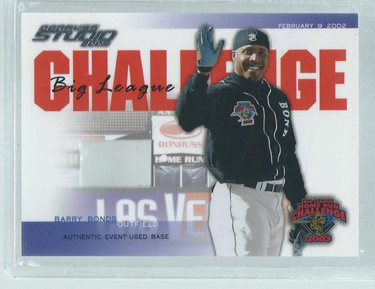 BARRY BONDS 2003 DONRUSS STUDIO BIG LEAGUE CHALLENGE BASE RELIC PATCH