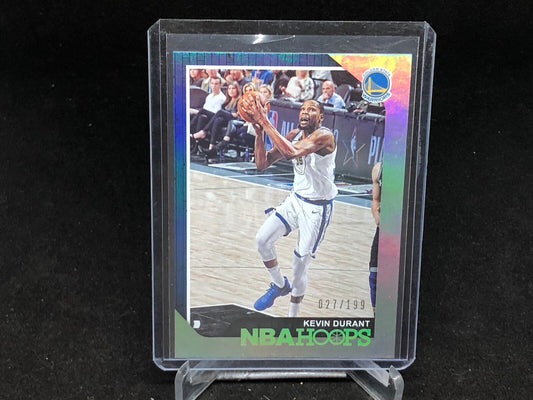 KEVIN DURANT 2018-19 PANINI HOOPS SILVER FOIL #D 27/199