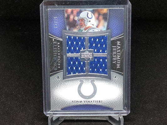 ADAM VINATIERI 2007 UPPER DECK EXQUISITE COLLECTION QUAD JERSEY RELIC #D 67/75