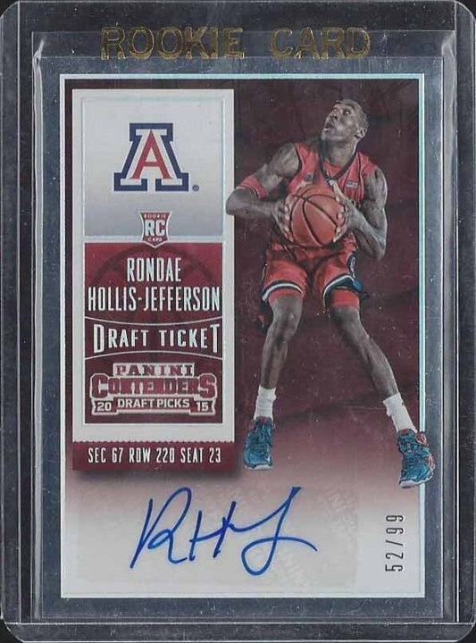 RONDAE HOLLIS JEFFERSON 2015 CONTENDERS DRAFT PICKS DRAFT TICKET AUTO RC #D /99
