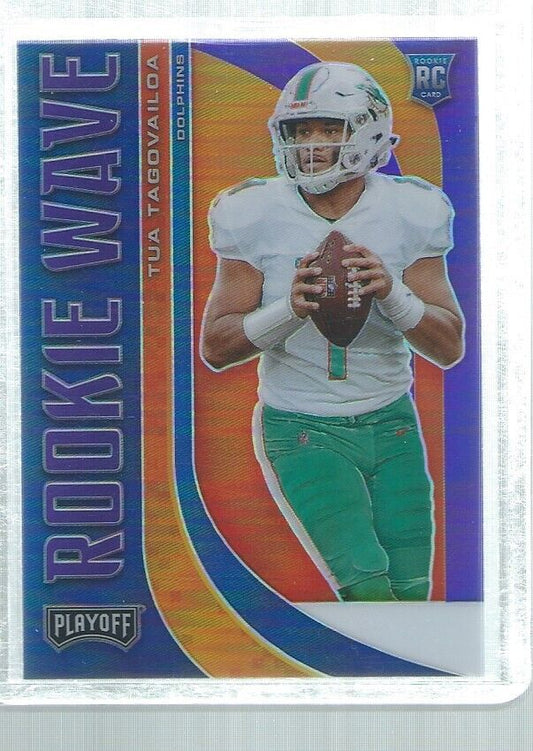TUA TAGOVAILOA 2020 PLAYOFF ROOKIE WAVE PRIZM PURPLE RC