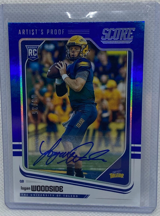 LOGAN WOODSIDE 2018 PANINI SCORE ARTIST PROOF BLUE AUTO RC #D 6/35