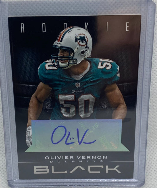 OLIVIER VERNON 2012 PANINI BLACK ROOKIE AUTO RC #D 25/199