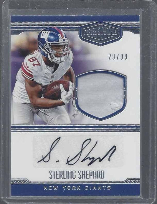 STERLING SHEPARD 2016 PLATES & PATCHES RPA GIANTS ROOKIE PATCH AUTO RC #D /99