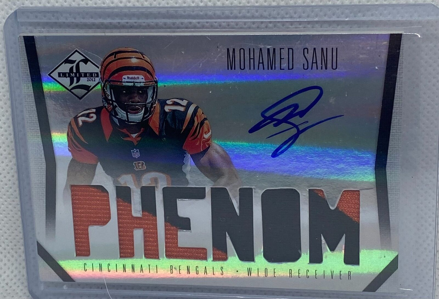 MOHAMED SANU 2012 PANINI LIMITED PHENOMS RPA PATCH ON CARD AUTO RC #D /299
