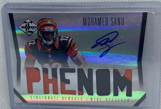 MOHAMED SANU 2012 PANINI LIMITED PHENOMS RPA PATCH ON CARD AUTO RC #D /299