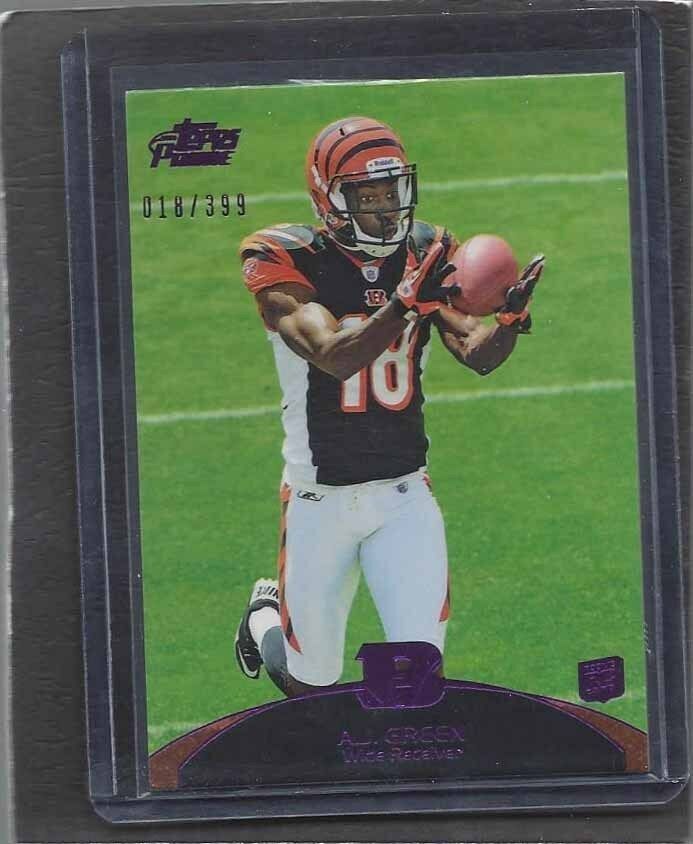 1/1 A.J. GREEN 2011 TOPPS PRIME PURPLE BENGALS ROOKIE RC #D 18/399 JERSEY #18 !!