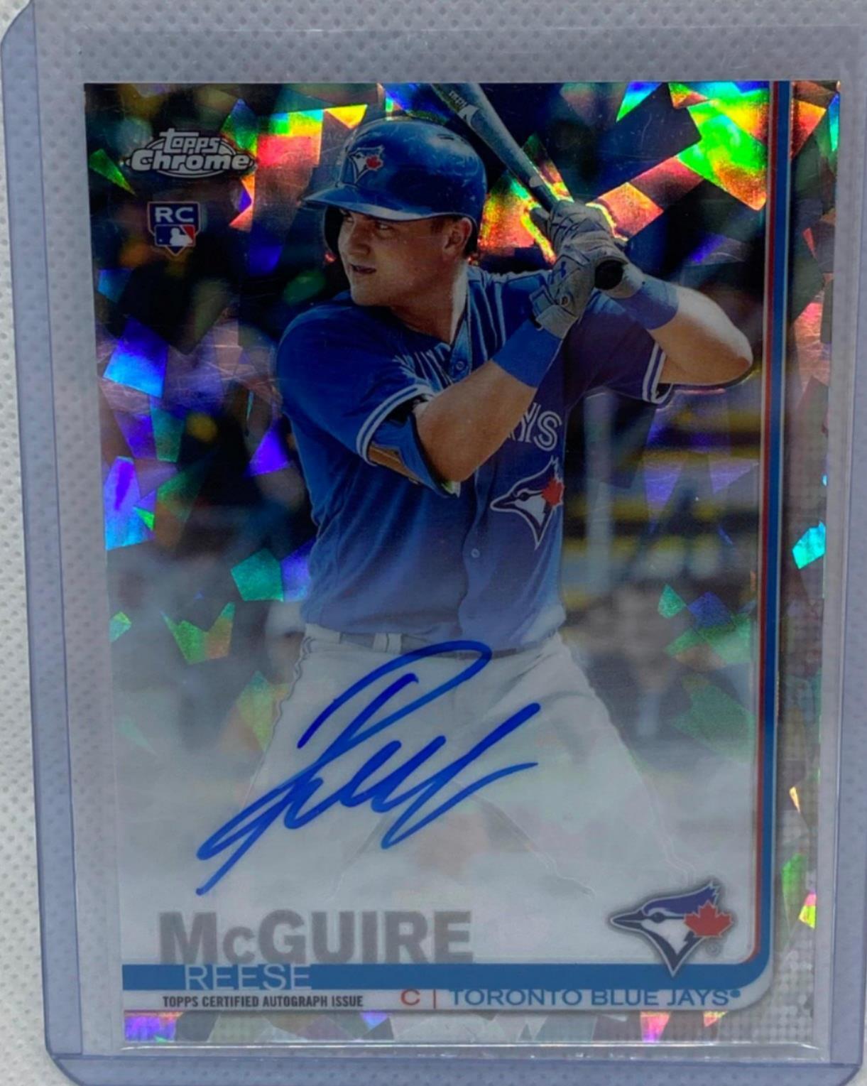 REESE MCGUIRE 2019 TOPPS CHROME ATOMIC REFRACTOR ON CARD AUTO RC #CSA-RM
