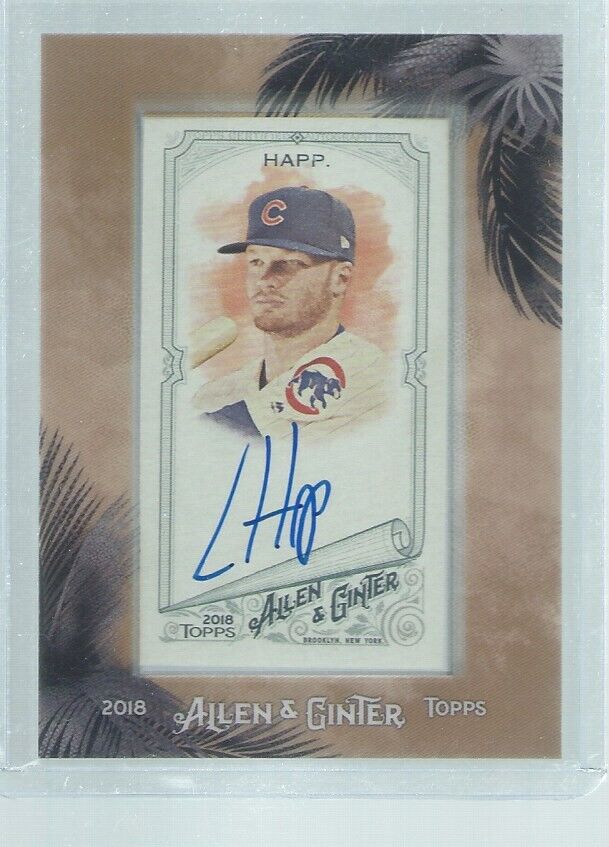 IAN HAPP 2018 TOPPS ALLEN & GINTER ON CARD AUTO