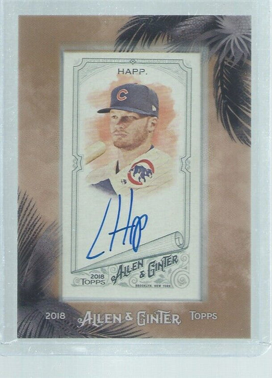 IAN HAPP 2018 TOPPS ALLEN & GINTER ON CARD AUTO