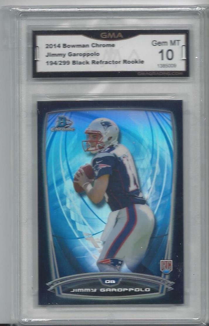 JIMMY GAROPPOLO 2014 BOWMAN CHROME BLACK REFRACTOR ROOKIE RC /299 GMA 10 GEM MT